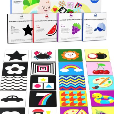Kidsneed Cartes Flash Noir et Blanc - Stimulation Visuelle de la