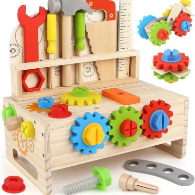 Etabli de bricolage enfant Montessori - Jouet éducatif en bois Vanplay pour 3 à 6 ans