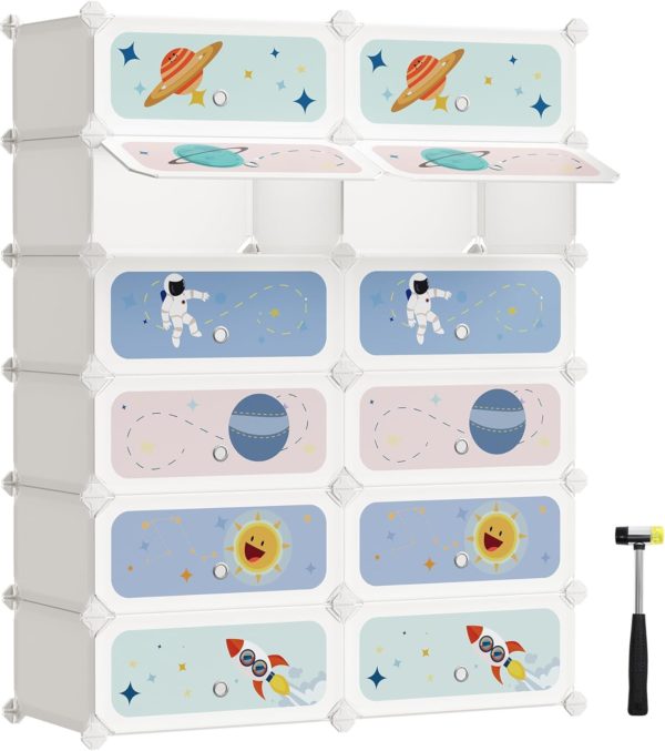 Étagère à chaussures modulable Montessori pour enfants - 12 emplacements