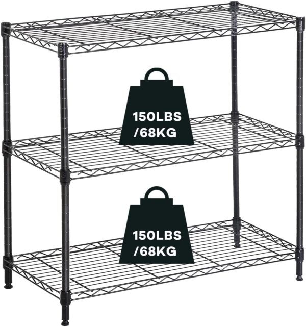 Étagère de Rangement Actask 3 Niveaux Montessori en Acier Noir