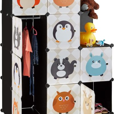 Étagère de rangement Montessori pour enfants Relaxdays en plastique coloré