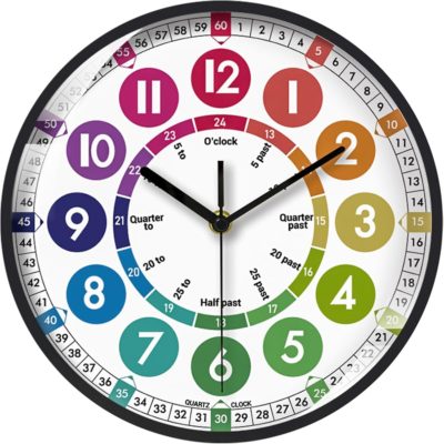 Horloge Montessori éducative pour enfants - Facile à lire et colorée