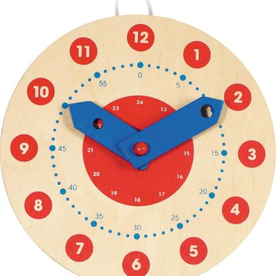 Horloge d'apprentissage Montessori petite taille Goki - Brun