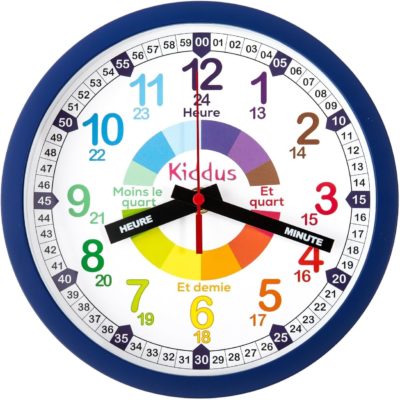 Horloge éducative Montessori Kiddus pour enfants : apprendre l'heure facilement