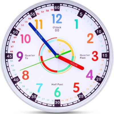 Horloge montessori silencieuse pour l'apprentissage des enfants