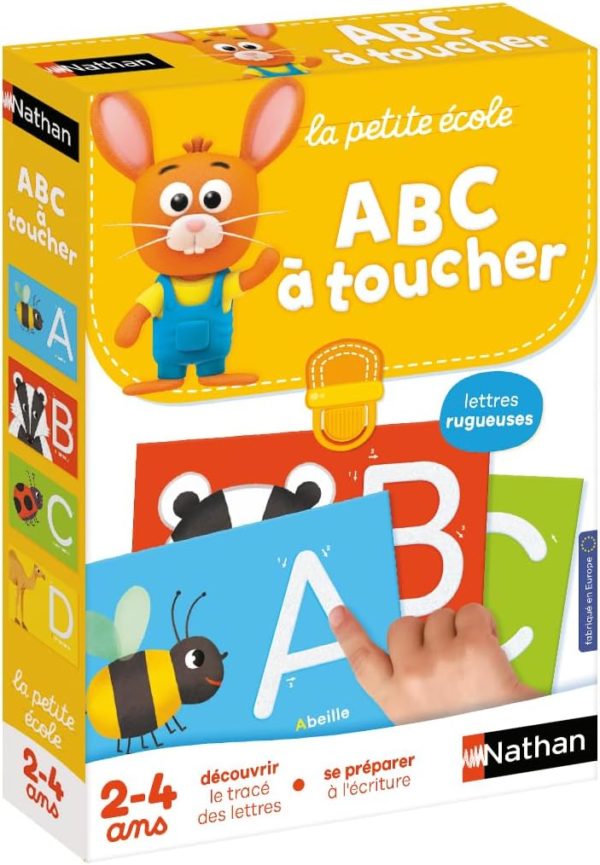 Jeu Educatif Montessori ABC à Toucher Nathan pour Enfants de 2 à 4 ans