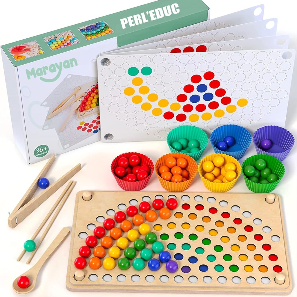 Jeu Montessori MARAYAN pour enfant 3-5 ans Jouet éducatif en bois