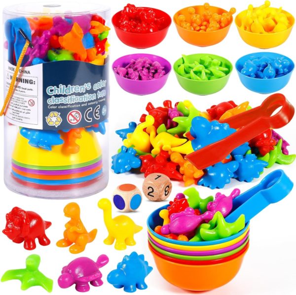 Jeu Montessori dinosaure : apprendre à compter pour enfant de 2 à 5 ans
