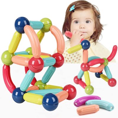 Jeu de construction magnétique Montessori pour enfants de 3 à 7 ans