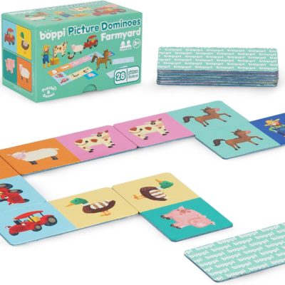 Jeu de dominos Montessori sur le thème de la ferme pour les tout-petits