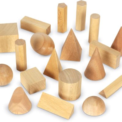 Jeu de solides géométriques en bois Montessori : apprentissage ludique de la géométrie