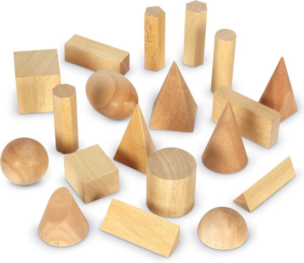 Jeu de solides géométriques en bois Montessori : apprentissage ludique de la géométrie