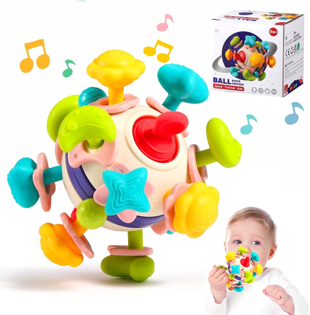 Jouet Montessori Bébé Sensoriel - Cordes à Tirer, Motricité Fine, Dentition, Pour 1 An Et Plus