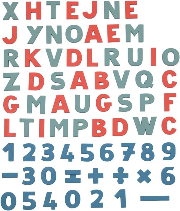 Kit d'apprentissage Montessori : 72 Lettres et Chiffres Magnétiques Smoby