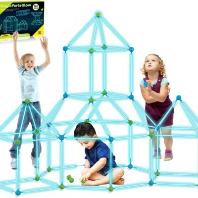 Kit de construction Montessori 140 pièces pour enfants - Jouets phosphorescents pour apprentissage du bricolage