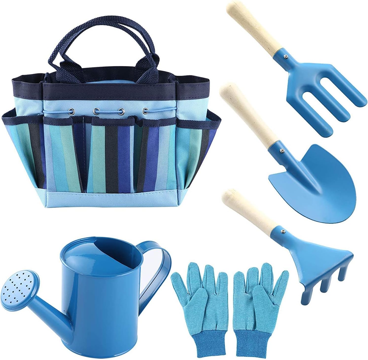 Kit Jardinage Enfant 18 Pièces ROBUD - Avec Outils, Tablier, Gants, Arrosoir - Jouet éducatif Extérieur 3 Ans Et +