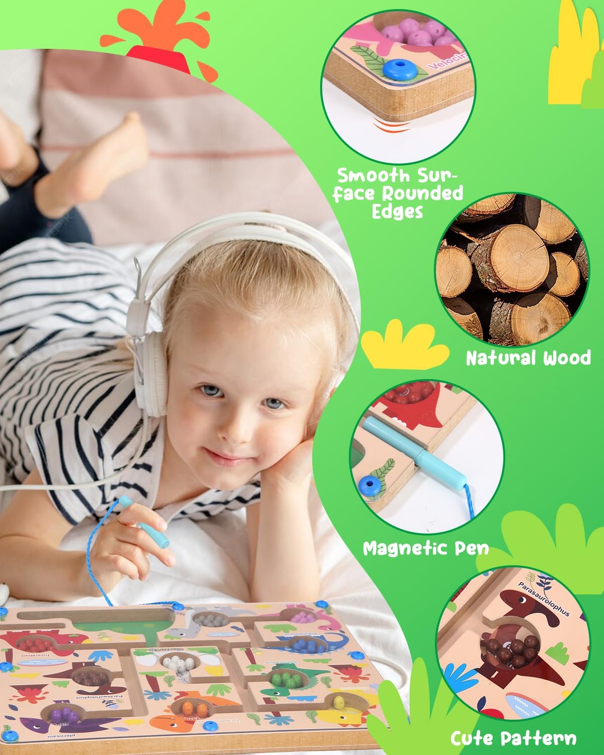 Labyrinthe Magnétique Enfant - Apprentissage Des Couleurs Et Comptage, Jeu éducatif Pour 2 à 6 Ans