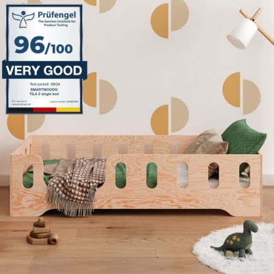 Lit Montessori Smartwood TILA 2L 60x120 en bois naturel pour enfant