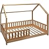 Lit cabane Montessori en bois naturel 90x190 cm pour enfant