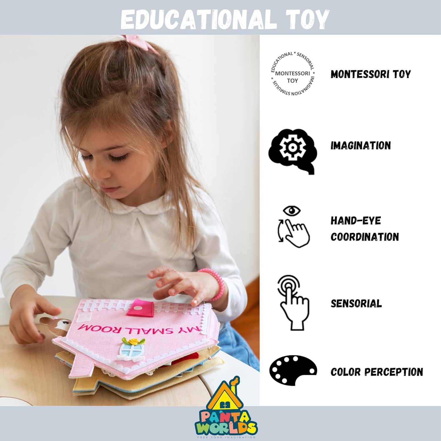 meqbem® PANTAWORLDS® | Quiet Book | Educational Sensory Book | Early Learning Book for Babies and Children | Montessori Game | Kids Game (Safari - Animals and Quad, Play Kit meqbem® PANTAWORLDS® | Quiet Book | Educational Sensory Book | Early Learning Book for Babies and Children | Montessori Game | Kids Game (Safari - Animals and Quad, Play Kit