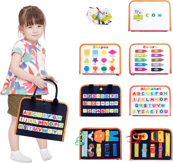 Planche d'activité Montessori Achiyway 4 couches pour bébé 1-4 ans : un jouet éducatif pour voyage et motricité fine