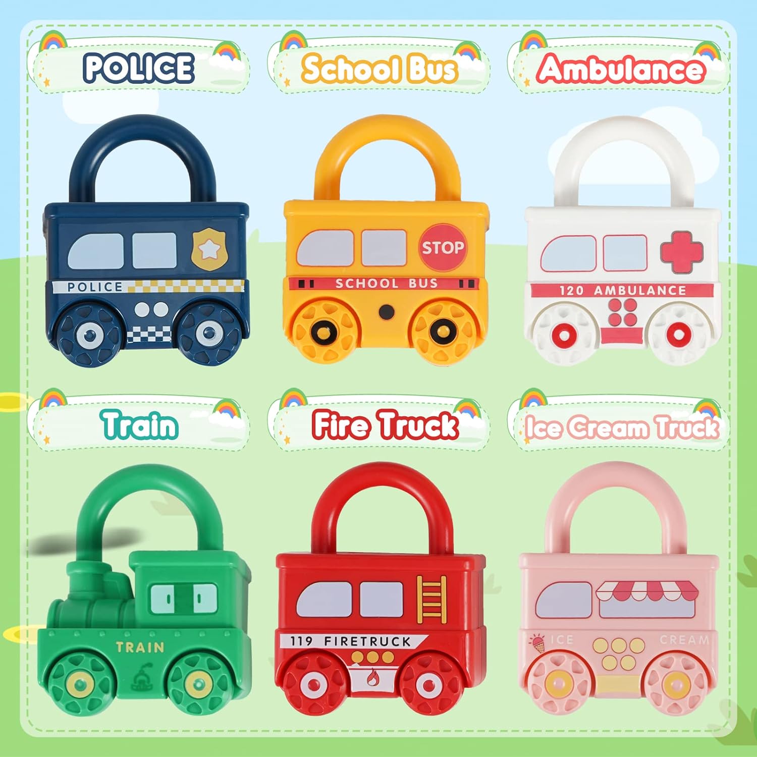 Boîte à Serrures Montessori En Bois - 6 Cadenas Différents Pour Développer La Motricité Fine Des Enfants (3 Ans Et Plus)