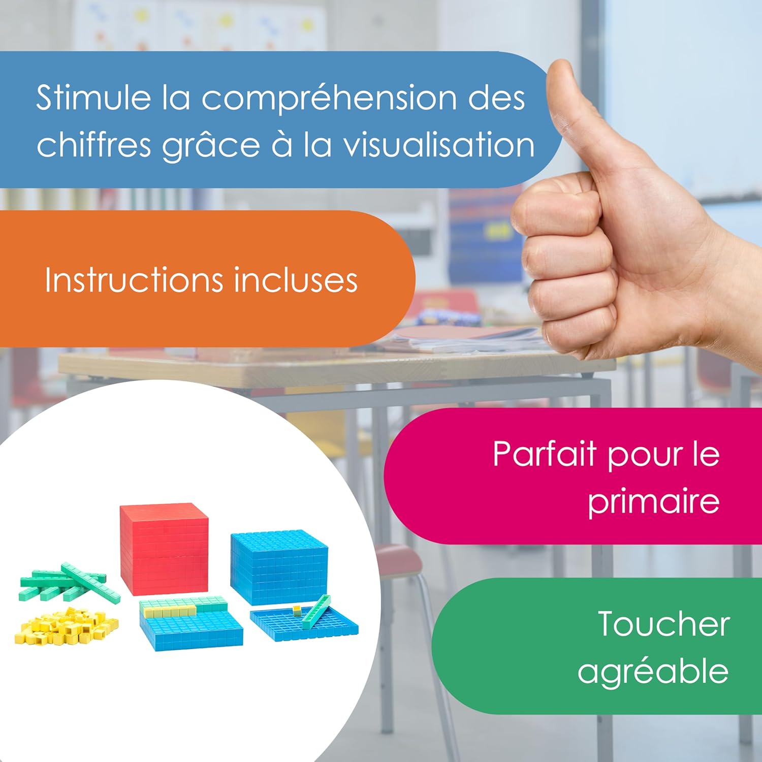 Set De Calcul Décimal Magnétique 3D WISSNER - 54 Pièces - Apprentissage Des Maths Par Le Jeu - Pour Enfants Dès 4 Ans