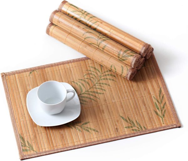 Set de table Montessori LOVECASA en bambou : 6 pièces résistantes à la chaleur et lavables