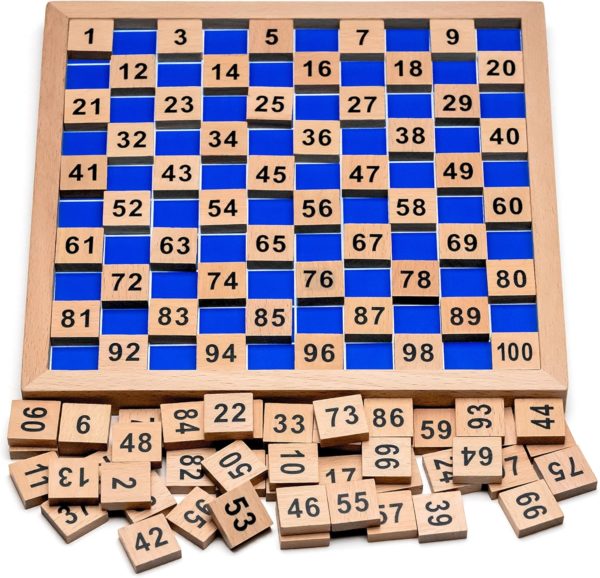 Tableau Montessori pour Apprendre à Compter de 1 à 100 pour Enfants