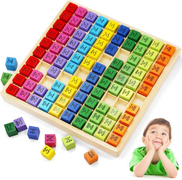 Tableau de multiplication Montessori : jeu éducatif en bois pour enfants