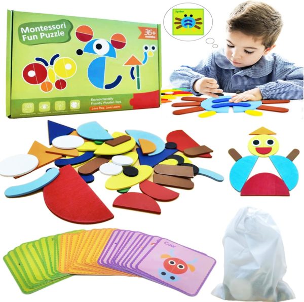 Tangram Montessori en bois : le puzzle éducatif idéal pour enfants de 3 à 6 ans