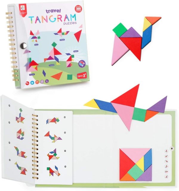 Tangram de voyage Montessori Coogam : le jeu de puzzle magnétique ultime