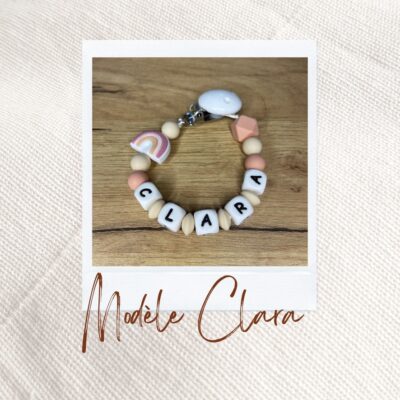 Attache tétine personnalisé modèle Clara