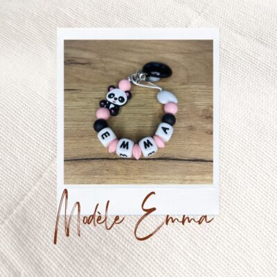 Attache tétine personnalisé modèle Emma