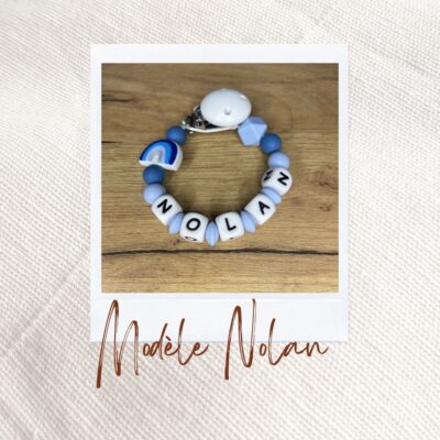 Attache tétine personnalisé modèle Nolan