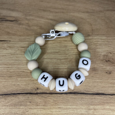 Attache tétine personnalisé modèle Hugo