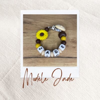 Attache tétine personnalisé modèle Jade