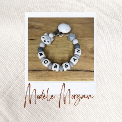 Attache tétine personnalisé modèle Morgan
