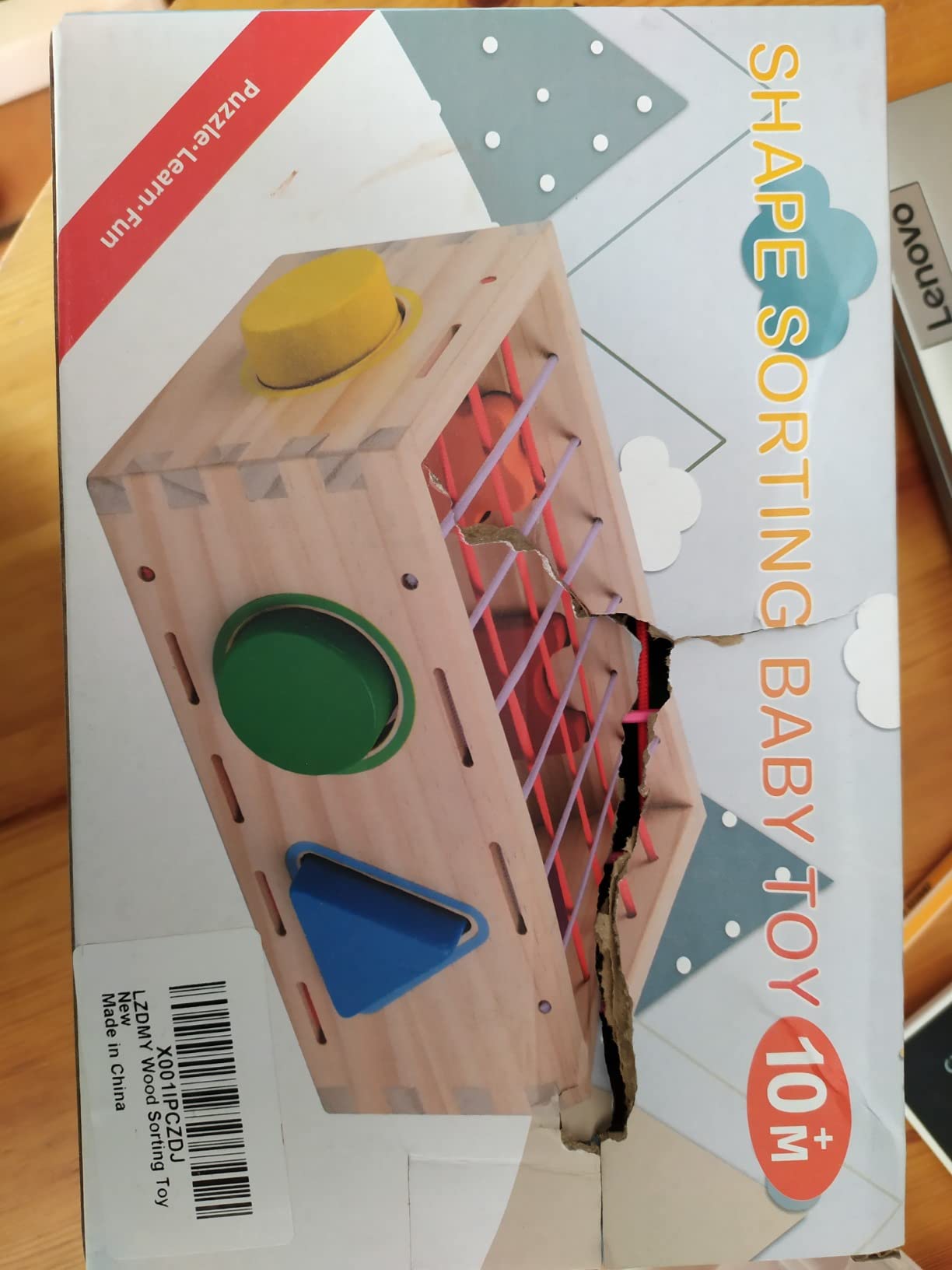 Avis Boîte à lingettes Montessori cube de motricité en bois 6 en 1 pour bébé 18 mois et plus