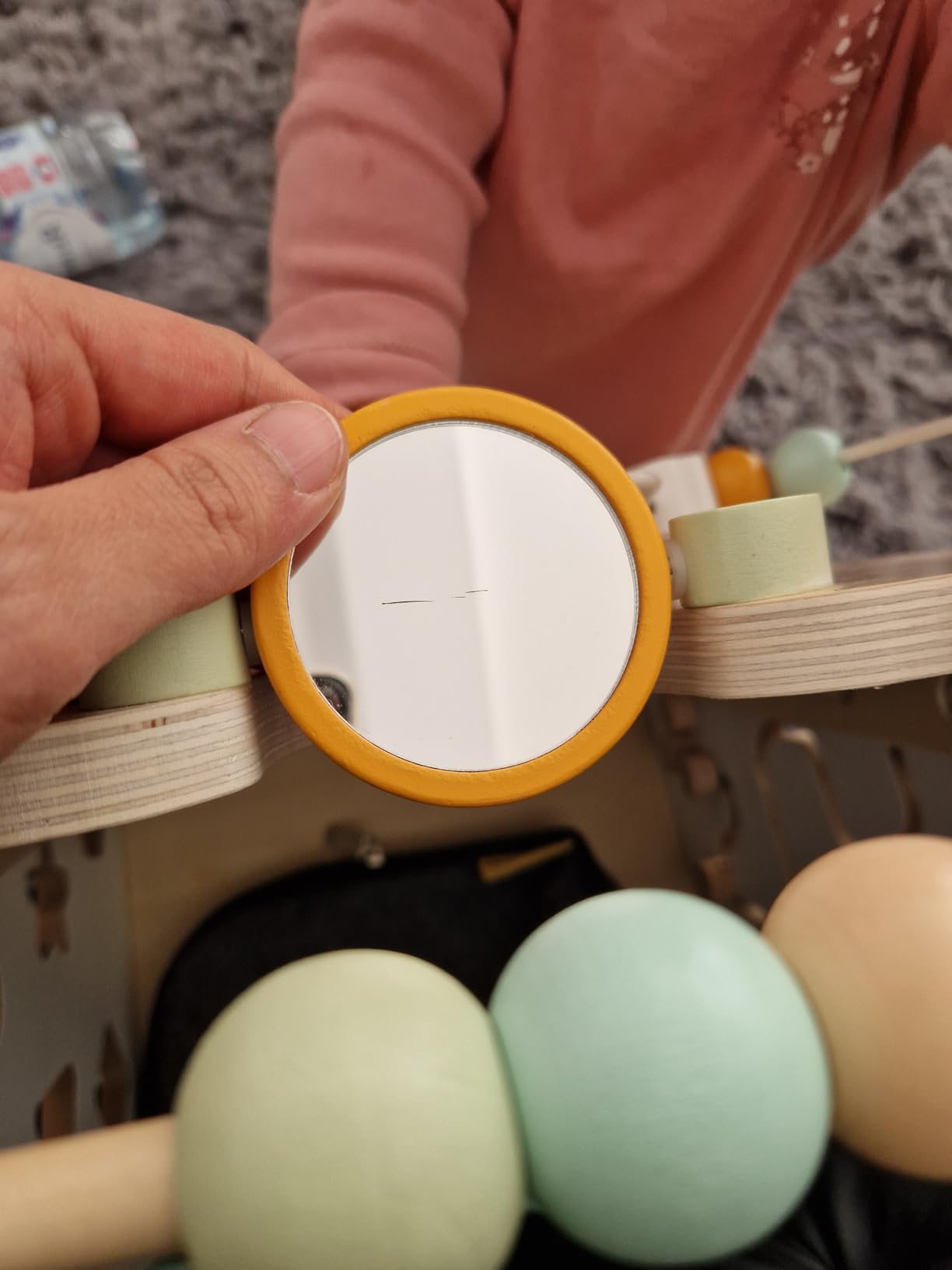 Avis Chariot de marche en bois pour bébé avec activités Montessori