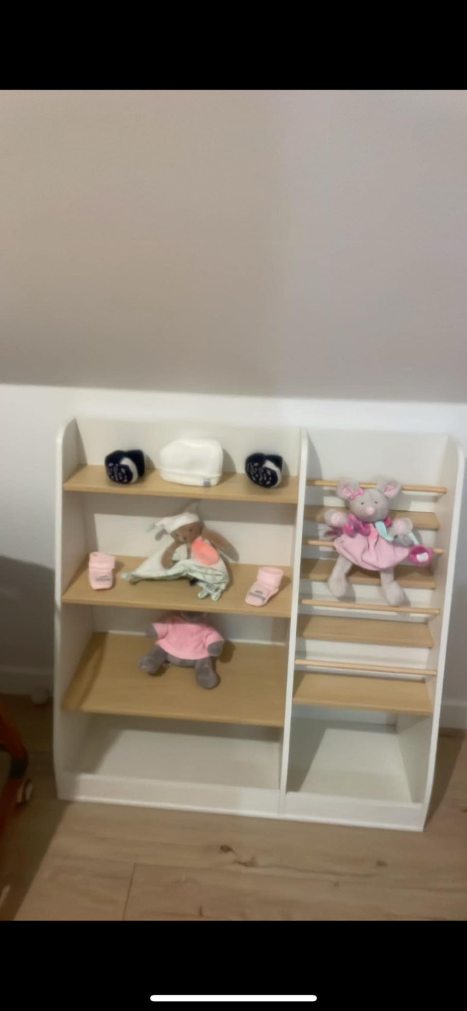Avis Bibliothèque montessori enfant avec rangement pour livres et jouets