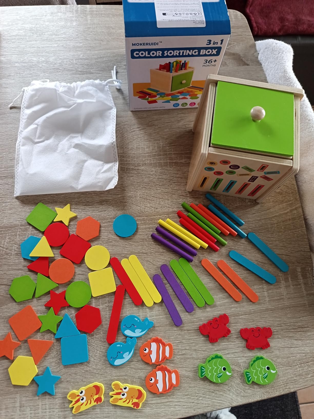 Avis Jouet montessori en bois pour bébé 1 an jeu éducatif formes et couleurs