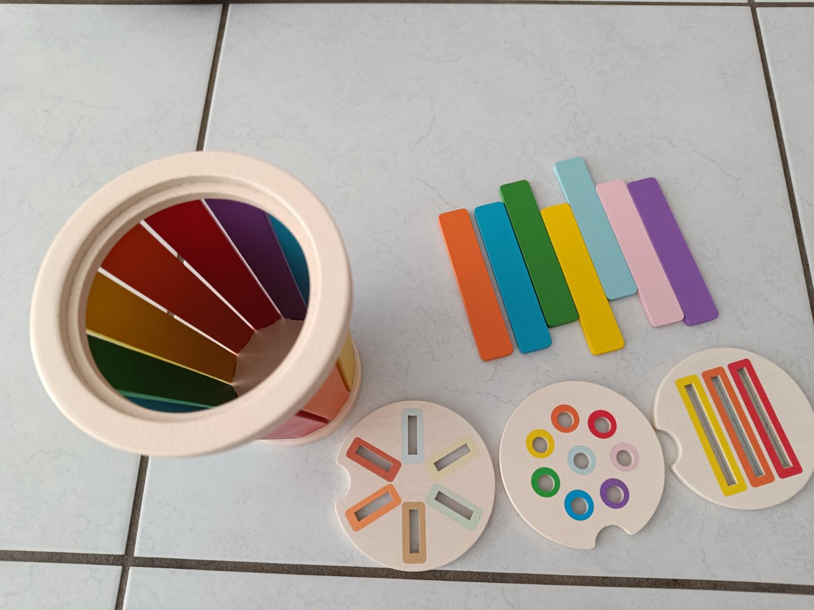 Avis Jouet de tri Montessori en bois pour bébé 1-2 ans.