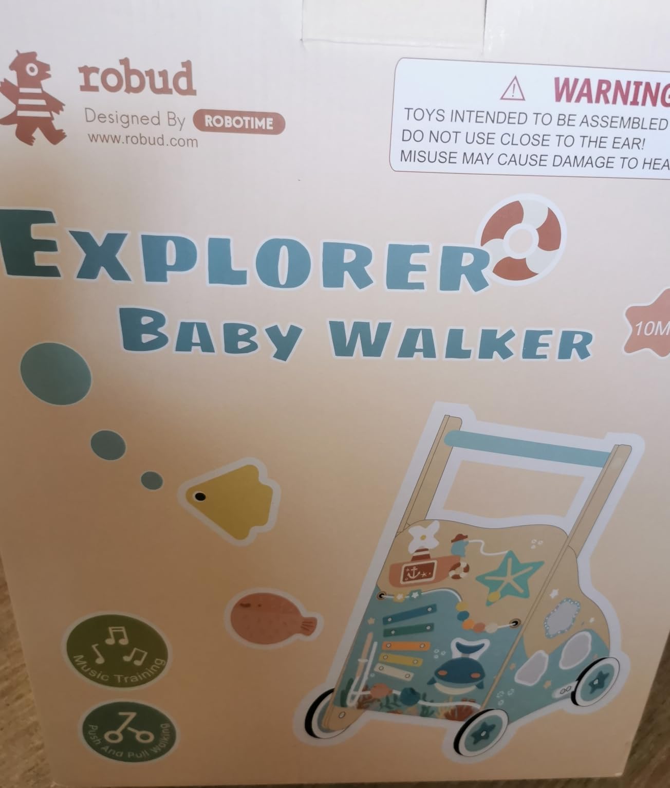 Avis Trotteur en bois pour bébé – chariot de marche robuste