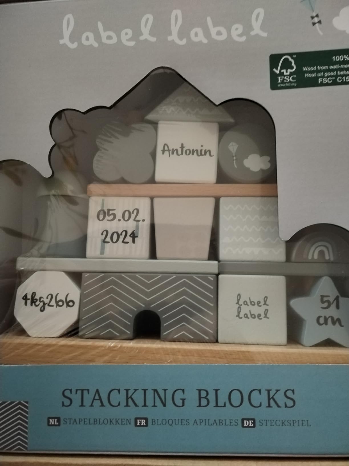 Avis Jeu d’emboîtement en bois personnalisable pour bébé garçon