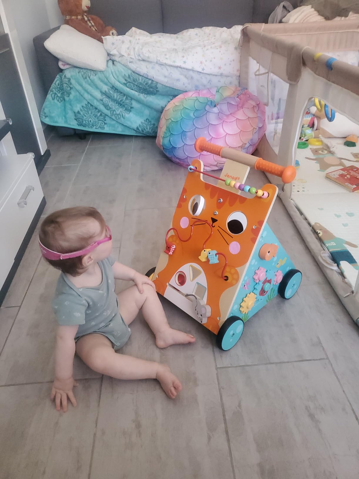 Avis Chariot de marche en bois chat évolutif dès 1 an