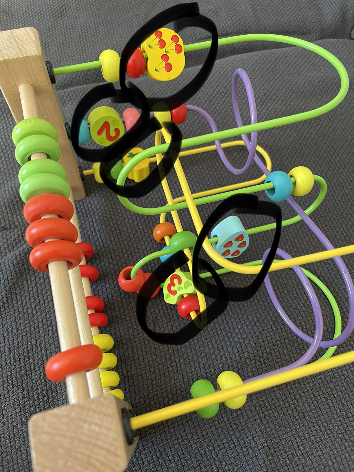 Avis Boulier en bois éducatif pour bébé – labyrinthe de perles colorées