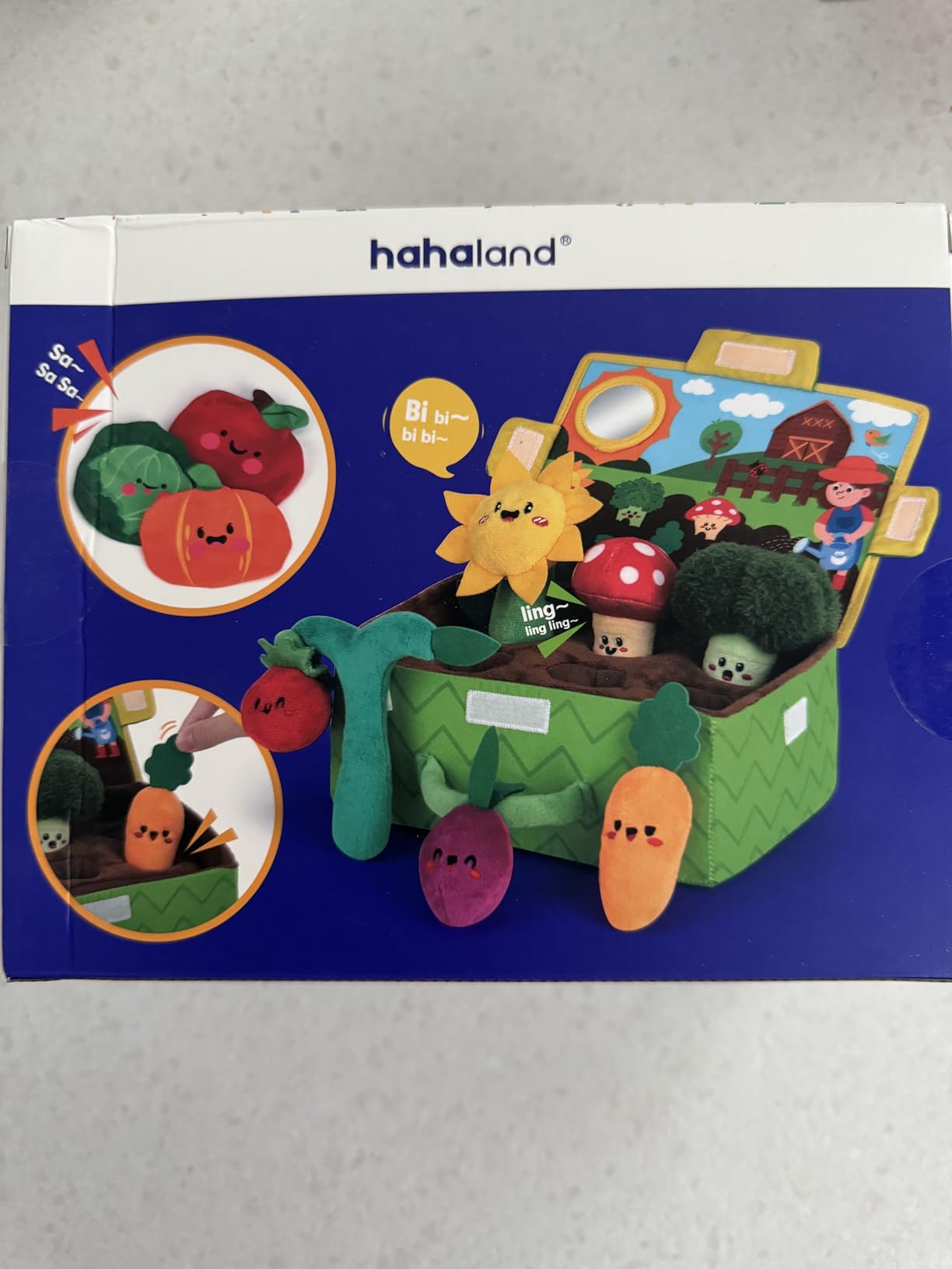 Avis Jouet bébé sensoriel 6-12 mois avec peluche fruits et légumes