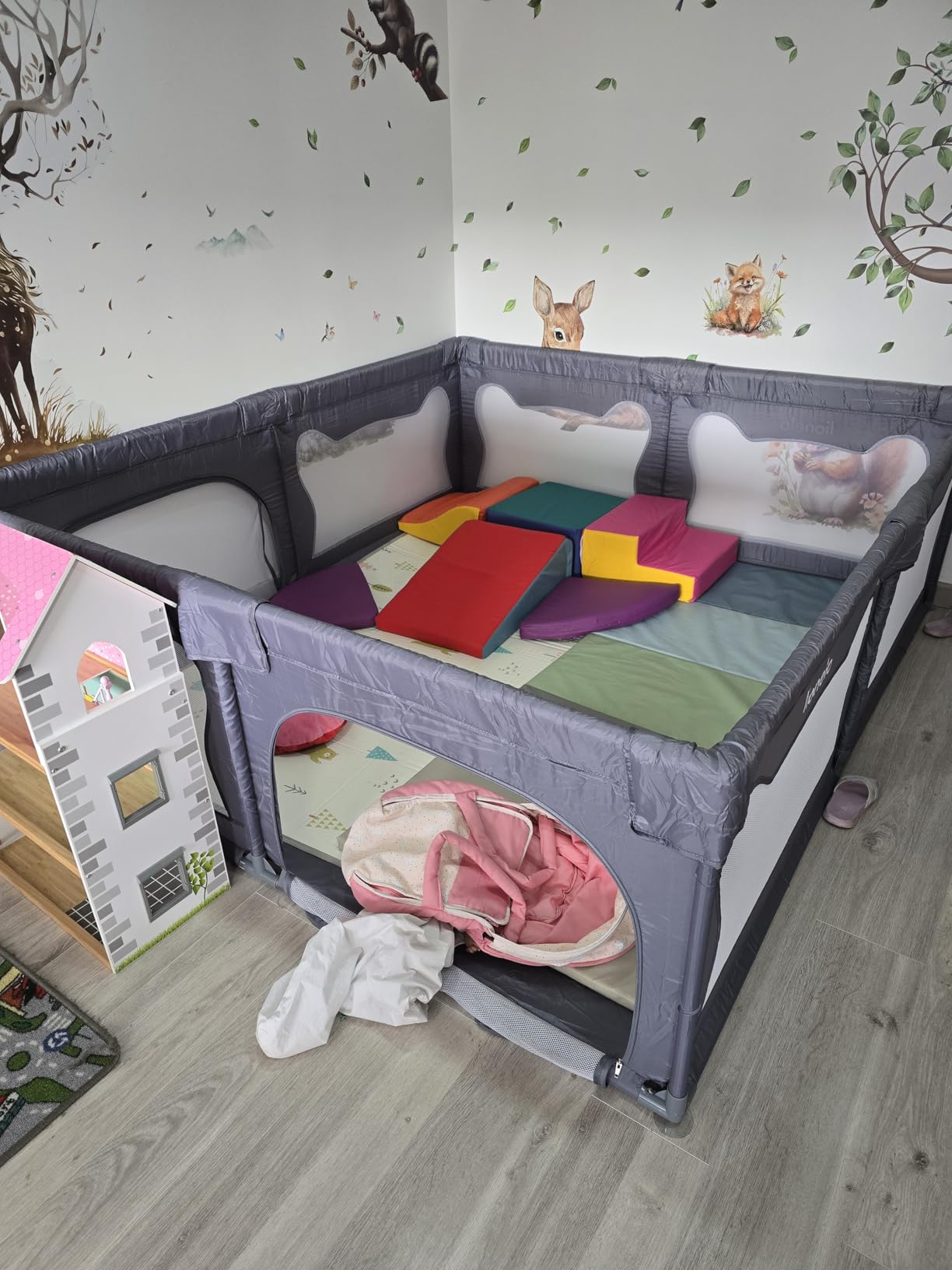 Avis Parc bébé pliable modulable Lionelo Willow XL gris