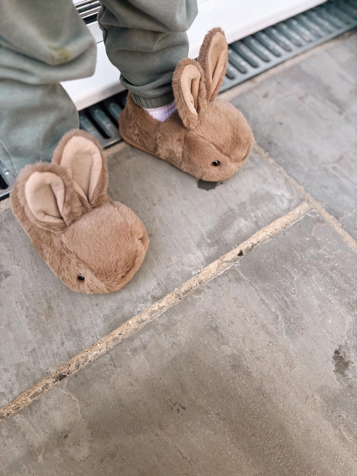 Avis Chaussons montessori chauds pour enfant en peluche lapin